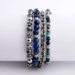 Dandy Street – vendita online – accessori uomo – bracciali abbinati uomo – set braccialetti – tris bracciali – pietre dure – pietre naturali – argeno 925 – Tris#7