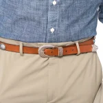 Dandy Street – vendita online – accessori uomo – cintura uomo cuoio – cintura artigianale – cintura pelle – cintura con pietra dura – borchie navajo – West