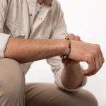 Dandy Street – vendita online – bracciale uomo – pietre naturali agata onice pirite – Avana