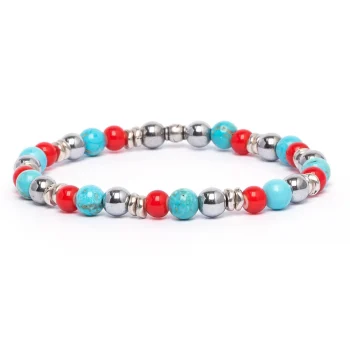 Dandy Street - vendita online - bracciale uomo - pietre naturali aulite ematite perle - sunset