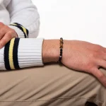 Dandy Street – vendita online – bracciale uomo – pietre naturali occhio di tigre onice – Masai