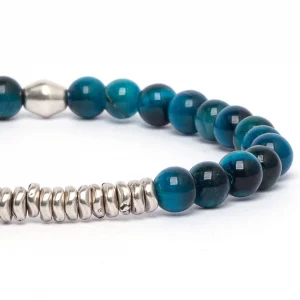 Dandy Street - vendita online - bracciale uomo - pietre naturali occhio di tigre - Petrol Dandy Street - vendita online - bracciale uomo - pietre naturali occhio di tigre - Petrol