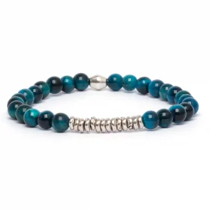 Dandy Street - vendita online - bracciale uomo - pietre naturali occhio di tigre - Petrol Dandy Street - vendita online - bracciale uomo - pietre naturali occhio di tigre - Petrol