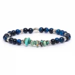 Dandy Street – bracciale uomo – pietre naturali occhio di tigre – Skyler