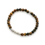 Dandy Street – vendita online – bracciale uomo – pietre naturali occhio di tigre – Terra