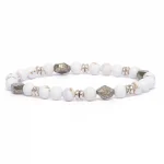Dandy Street – bracciale uomo – pietre naturali pirite aulite – luce