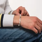 Dandy Street – bracciale uomo – pietre naturali pirite aulite – luce