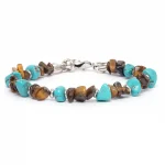 Dandy Street – vendita online – bracciale uomo di tendeza – pietre ntaruali occhio di tigre aulite – Atlanta