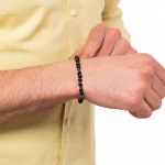 Dandy Street – vendita online – bracciali uomo di tendeza – bracciale argento 925 – pietre dure onice – Coal