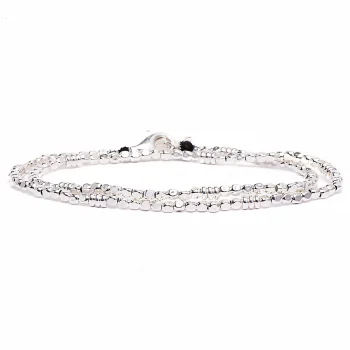 Dandy Street - vendita online - bracciali uomo di tendeza - bracciale doppio giro stampa argento 925 - filo braided - chiusura moschettone - Peter