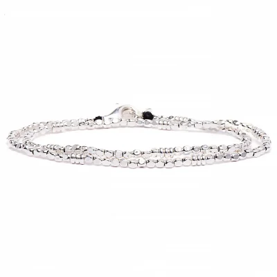 Dandy Street - vendita online - bracciali uomo di tendeza - bracciale doppio giro stampa argento 925 - filo braided - chiusura moschettone - Peter