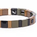 Dandy Street - vendita online - bracciali uomo di tendeza - bracciale multicolore elastico mattoncini - Army