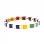 Dandy Street – vendita online – bracciali uomo di tendeza – bracciale multicolore elastico mattoncini – Gregory