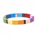 Dandy Street – vendita online – bracciali uomo di tendeza – bracciale multicolore elastico mattoncini – Rainbow