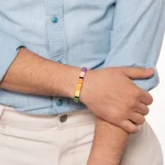 Dandy Street – vendita online – bracciali uomo di tendeza – bracciale multicolore elastico mattoncini – Rainbow