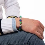 Dandy Street – vendita online – bracciali uomo di tendeza – bracciale taglia unica con perle di vetro di murano – Branca
