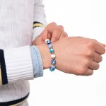 Dandy Street – vendita online – bracciali uomo di tendeza – bracciale taglia unica con perle di vetro di murano – Fodra