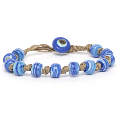 Dandy Street - vendita online - bracciali uomo di tendeza - bracciale taglia unica con perle di vetro di murano - Laguna