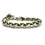 Dandy Street – vendita online – bracciali uomo di tendeza – doppio giro filo intrecciato – Fluo