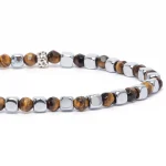 Dandy Street - vendita online - bracciali uomo di tendeza - pietre naturali perle occhio di tigre - Brown