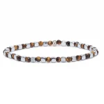 Dandy Street – vendita online – bracciali uomo di tendeza – pietre naturali perle occhio di tigre – Brown