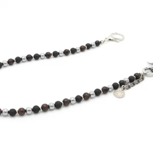 Dandy Street - shop online - accessori uomo - catena per jeans e pantaloni da uomo - pietre naturali ematite occhio di tigre pietra lavica - pendaglio con monetina - Yuque Dandy Street - shop online - accessori uomo - catena per jeans e pantaloni da uomo - pietre naturali ematite occhio di tigre pietra lavica - pendaglio con monetina - Yuque