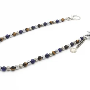 Dandy Street - shop online - accessori uomo - catena per pantaloni da uomo - pietre naturali lapislazzuli ematite occhio di tigre - pendaglio con monetina - Cerros Dandy Street - shop online - accessori uomo - catena per pantaloni da uomo - pietre naturali lapislazzuli ematite occhio di tigre - pendaglio con monetina - Cerros