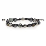 Dandy Street – shop online bracciali uomo di tendenza – bracciale uomo chiusura macrame – bracciale pietre naturali ematite pietre di turchese – Namaste