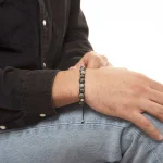 Dandy Street – shop online bracciali uomo di tendenza – bracciale uomo chiusura macrame – bracciale pietre naturali ematite pietre di turchese – Namaste