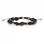 Dandy Street – shop online bracciali uomo di tendenza – bracciale uomo chiusura macrame – bracciale pietre naturali pirite bronzite – Asana