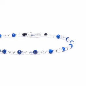 Dandy Street - shop online bracciali uomo di tendenza - bracciale uomo in argento - bracciale chiusura moschettone - pietre semipreziose lapislazzuli - Selen Dandy Street - shop online bracciali uomo di tendenza - bracciale uomo in argento - bracciale chiusura moschettone - pietre semipreziose lapislazzuli - Selen