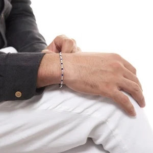 Dandy Street - shop online bracciali uomo di tendenza - bracciale uomo in argento - bracciale chiusura moschettone - pietre semipreziose lapislazzuli - Selen Dandy Street - shop online bracciali uomo di tendenza - bracciale uomo in argento - bracciale chiusura moschettone - pietre semipreziose lapislazzuli - Selen