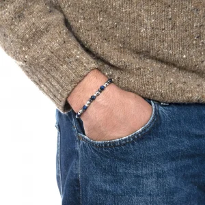 Dandy Street - shop online bracciali uomo di tendenza - bracciale elastico - bracciale uomo - bracciale pietre dure ematite occhio di tigre - Gurtas Dandy Street - shop online bracciali uomo di tendenza - bracciale elastico - bracciale uomo - bracciale pietre dure ematite occhio di tigre - Gurtas