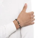 Dandy Street – shop online bracciali uomo di tendenza – bracciale elastico – bracciale uomo – bracciale pietre dure ematite onice pirite pietra lavica – Aster