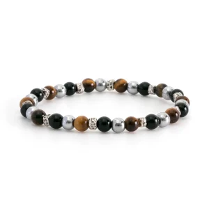 Dandy Street - shop online bracciali uomo di tendenza - bracciale elastico - bracciale uomo - bracciale pietre naturali occhio di tigre ematite onice - Pear Dandy Street - shop online bracciali uomo di tendenza - bracciale elastico - bracciale uomo - bracciale pietre naturali occhio di tigre ematite onice - Pear