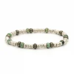 Dandy Street – shop online bracciali uomo di tendenza – bracciale elastico – bracciale uomo realizzato in Italia- bracciale pietre naturali pirite turchese africano – Shrubby