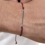 Dandy Street – shop online bracciali uomo di tendenza – bracciale uomo in argento – zirconi incastonati – filo di sagola – Ritz