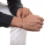 Dandy Street – shop online bracciali uomo di tendenza – bracciale uomo in argento – zirconi incastonati – filo di sagola – Ritz