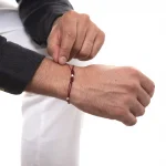 Dandy Street – shop online bracciali uomo di tendenza – bracciale uomo in argento – zirconi incastonati – filo di sagola – Ritz