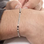 Dandy Street – shop online bracciali uomo di tendenza – bracciale uomo in argento – zirconi incastonati – nodini filo braided – Lilibeth