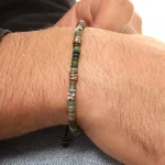 Dandy Street – shop online bracciali uomo di tendenza – bracciale uomo in argento – bracciale macrame – pietre semipreziose agata indiana – Fir