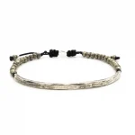 Dandy Street – shop online bracciali uomo di tendenza – bracciale uomo in argento – bracciale macrame – pietre semipreziose pirite – Piryte