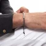 Dandy Street – shop online bracciali uomo di tendenza – bracciale uomo in argento – bracciale macrame – pietre semipreziose pirite – Piryte