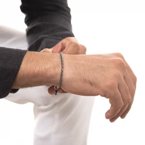 Dandy Street - shop online bracciali uomo di tendenza - bracciale uomo maglia bizantina placcata argento - Nyx Dandy Street - shop online bracciali uomo di tendenza - bracciale uomo maglia bizantina placcata argento - Nyx