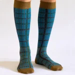 Dandy Street – shop online – accessori uomo calzini uomo cotone – calzini eleganti e classici – Principe di Galles Light Blue