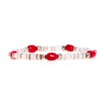 Dandy Street – shop online bracciali uomo di tendenza – bracciale elastico – bracciale con corallo bamboo e conchiglie – Gutep