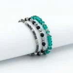 Dandy Street – vendita online – accessori uomo – bracciali uomo – set bracciali – tris bracciali – bracciali pietre dure -tris bracciali da uomo eleganti – Tris#12