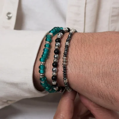Dandy Street - vendita online - accessori uomo - bracciali uomo - set bracciali - tris bracciali - bracciali pietre dure -tris bracciali da uomo eleganti - Tris#12