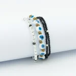 Dandy Street – vendita online – accessori uomo – bracciali uomo – set bracciali – tris bracciali – bracciali pietre dure – tris bracciali da uomo in argento – Tris#16