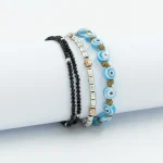 Dandy Street – vendita online – accessori uomo – bracciali uomo – set bracciali – tris bracciali – bracciali pietre dure – tris bracciali dal look moderno – Tris#18